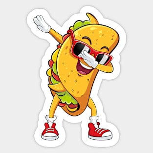 Dabbing Taco Cinco de Mayo Funny Men Boys Mexican Food Dab Sticker